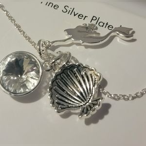 Disney Little Mermaid Charm Bracelet, Silver Plated, Ariel